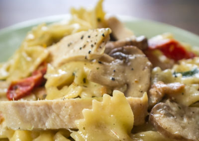 ao Creme de Tomate Seco e Frango