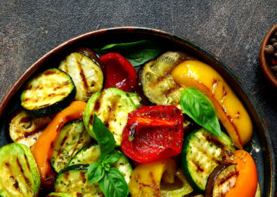 Fast Pasta DE Fitness com Berinjela e Pimentões