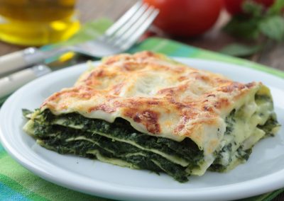 Lasanha de Espinafre com Molho Branco
