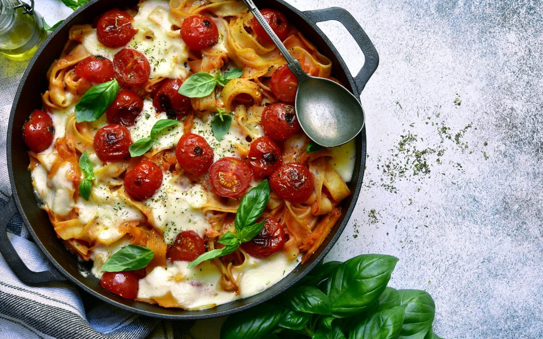 com Tomate Cereja e Requeijão
