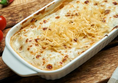 Lasanha DE com frango e queijo