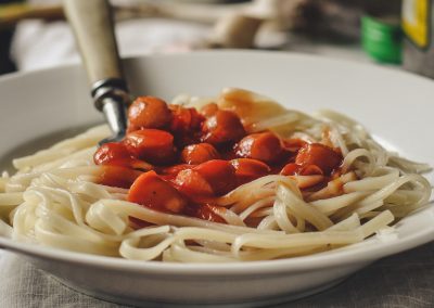 com Salsicha Viena, Tomate e Pimentão