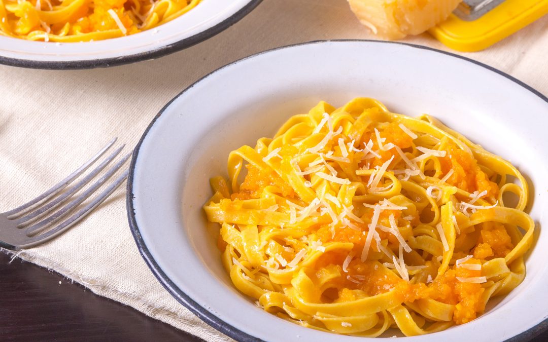 com Creme de Abóbora e Parmesão