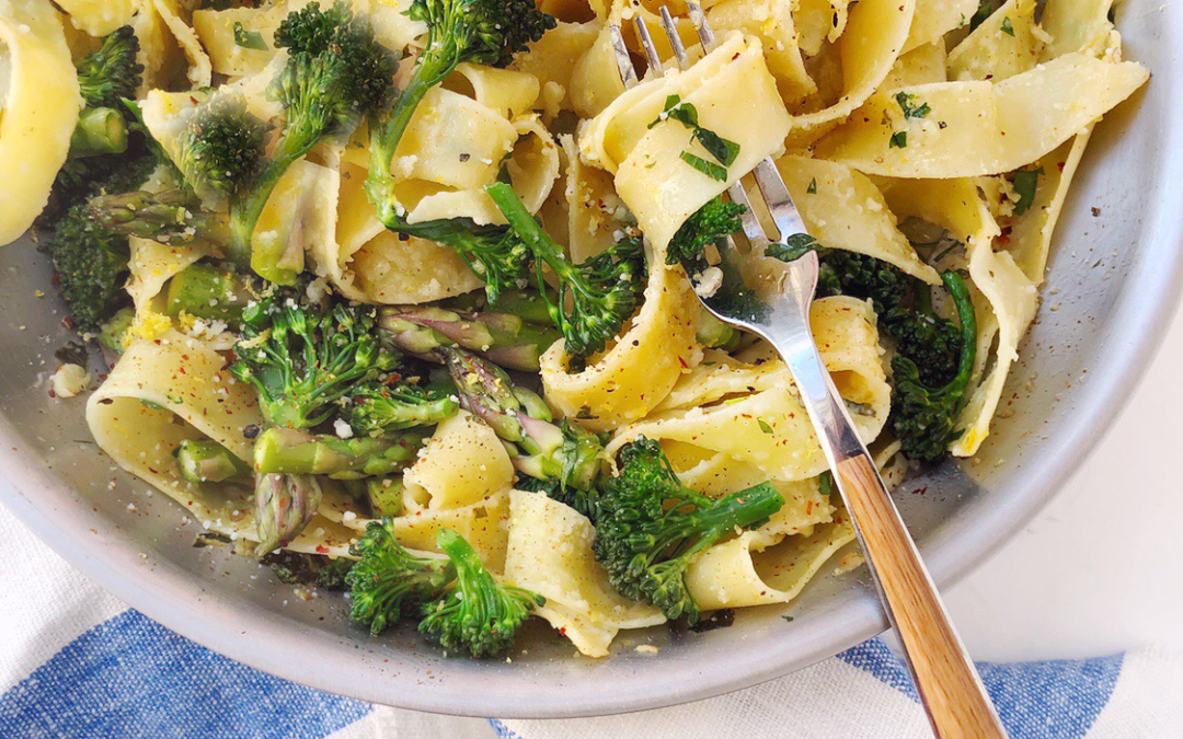 Pappardelle De com Brócolis e Limão
