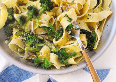 Pappardelle De com Brócolis e Limão