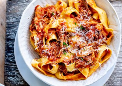 Pappardelle De com Ragu de Carne