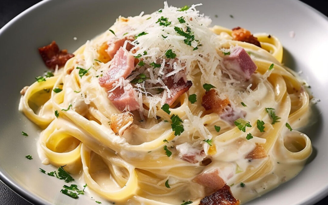 Talharim Massas De Cremoso com Bacon