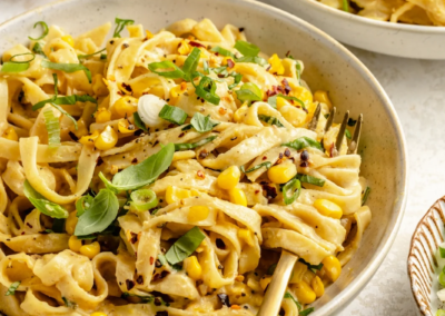 Talharim ao Molho de Creme de Milho