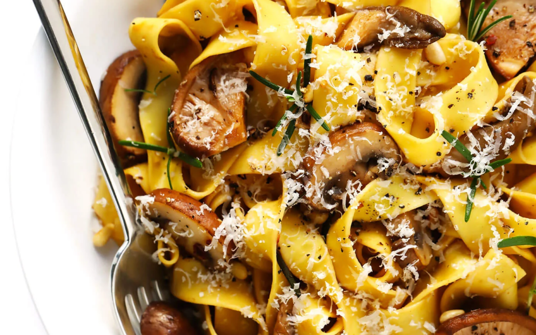 Pappardelle com Cogumelos Assados