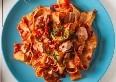 Pappardelle com molho de Atum e Tomate