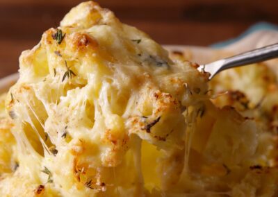 Macarrão Gravata De ao Forno com Couve-flor