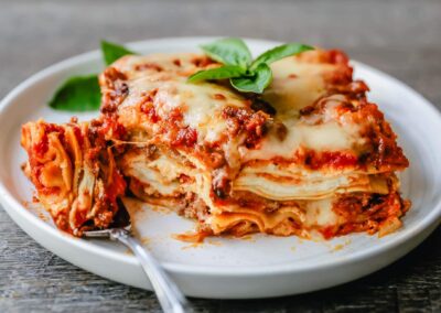 Lasanha Bolonhesa com Mussarela e Ricota