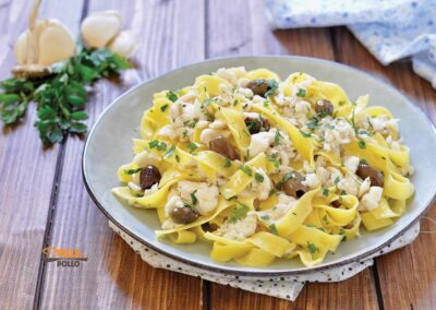 Talharim com filé de peixe