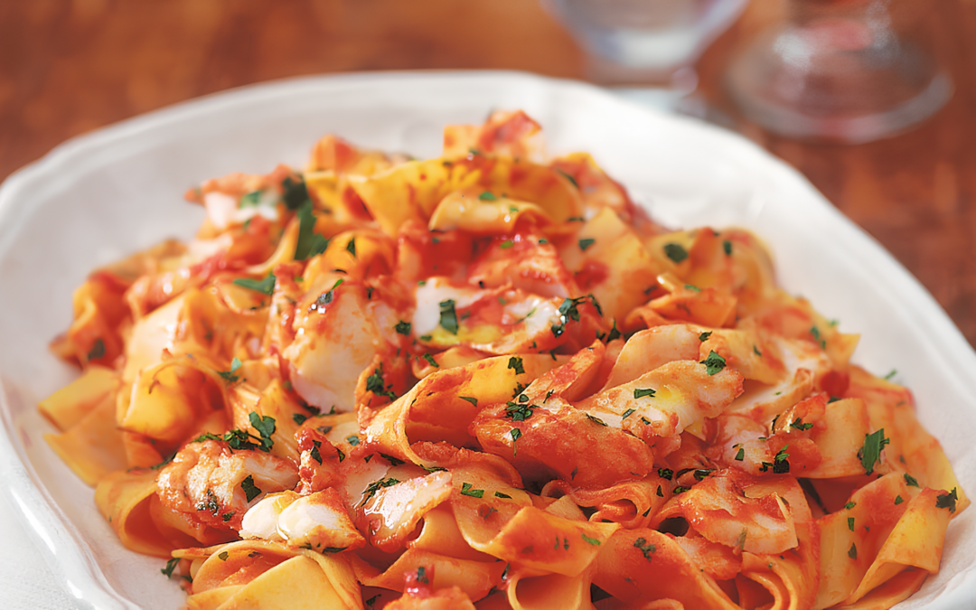 Pappardelle De com Molho de Bacalhau