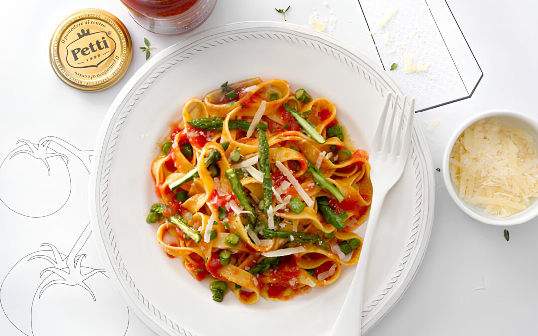 Talharim De ao Molho de Aspargos