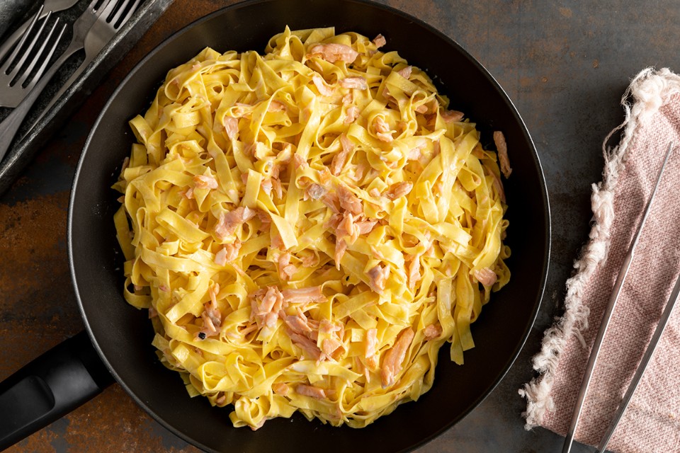 Talharim com Crispy de Mortadela